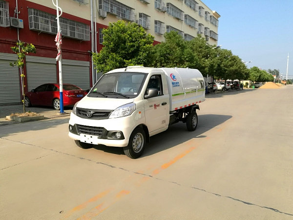 3方福田详菱密封厢式垃圾车